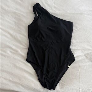 Summersalt One-Shoulder Black One-Piece Swimsuit